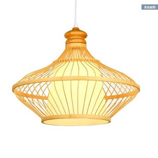 浙江嘉兴市绍兴市舟山市田园风风格 藤艺吊灯具 餐厅竹艺吊灯日式