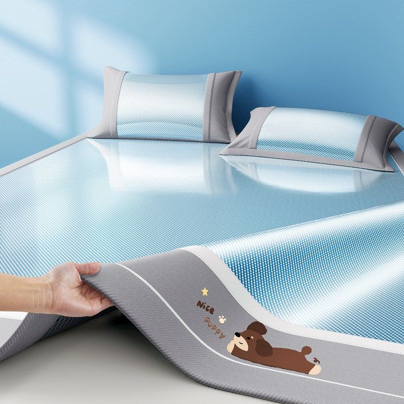 2025新款冰丝凉席三件套夏季可机洗空调软席子学生宿舍单人夏凉垫,床上用品,冰丝席,淘宝优惠券,粉丝福利购,淘宝优惠卷