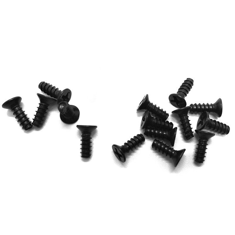 KB黑色淬火加硬平头十字平尾自攻螺丝沉头自功小螺丝M2/M3/M4