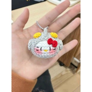 .新手初学手工编织diy材料包毛线团钩针可爱kiQtty挂件钥匙扣送女