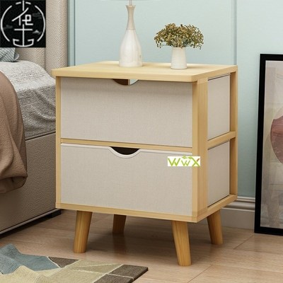 European style bedside tabyle mini bedroom wooden storage