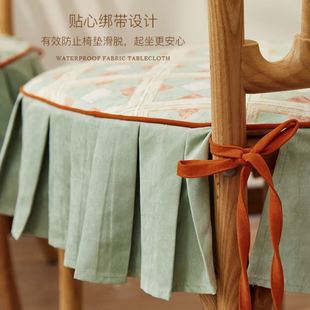 39N 中古复古荷叶边透气餐椅坐垫A 孤品4折 维多利亚椅垫英式