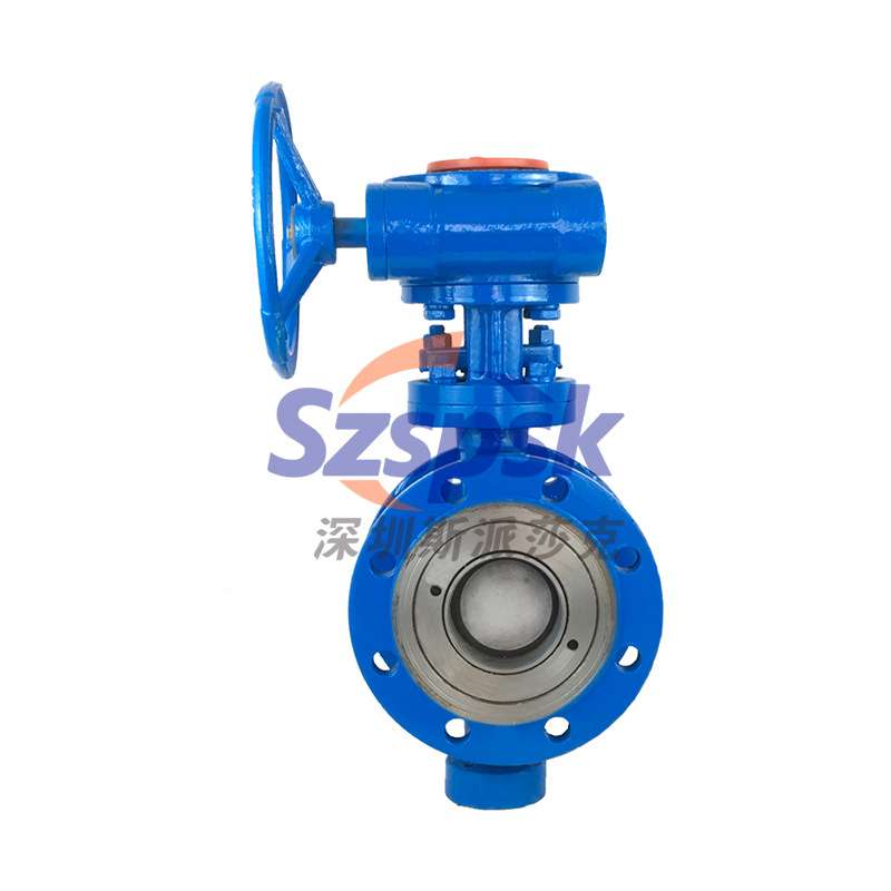 铸钢蜗轮法兰三偏心硬密封蝶阀D343H-16C DN150 200 250 300