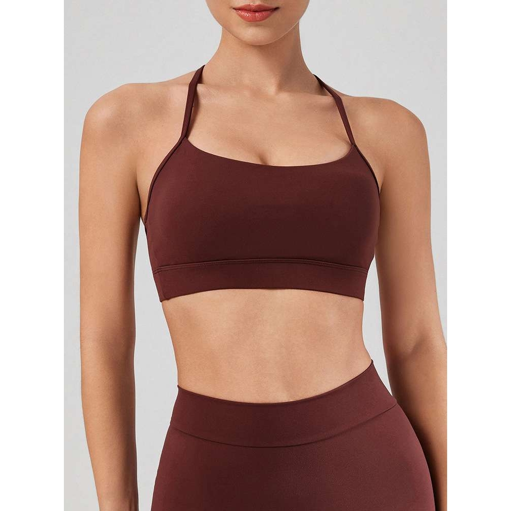 欧美Y型美背瑜伽服女健身跑步户外防震紧身文胸速干运动内衣罩衫