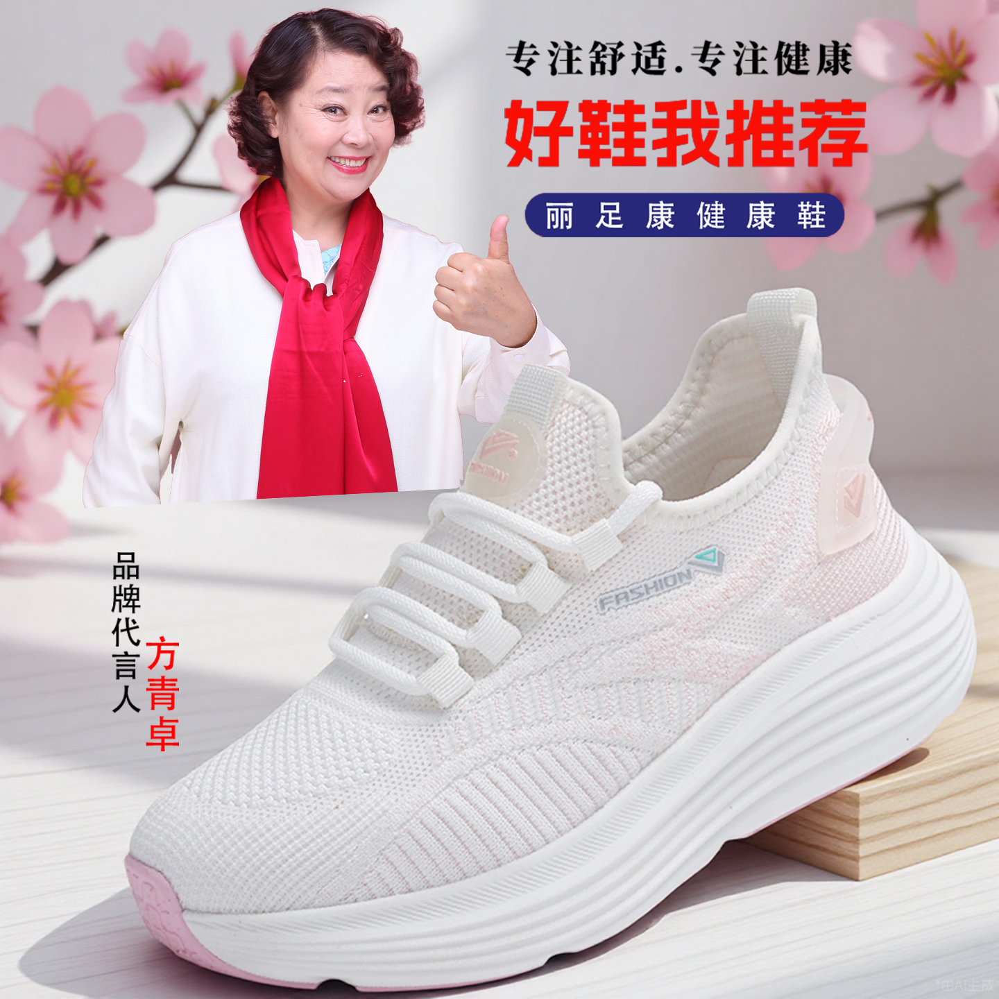 丽足康柔软轻巧防滑舒适健康鞋