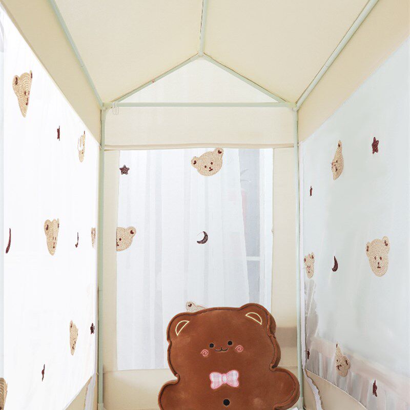 儿童床防摔蚊帐家用新款婴儿童防掉床蒙古包全包底拼接床可定制