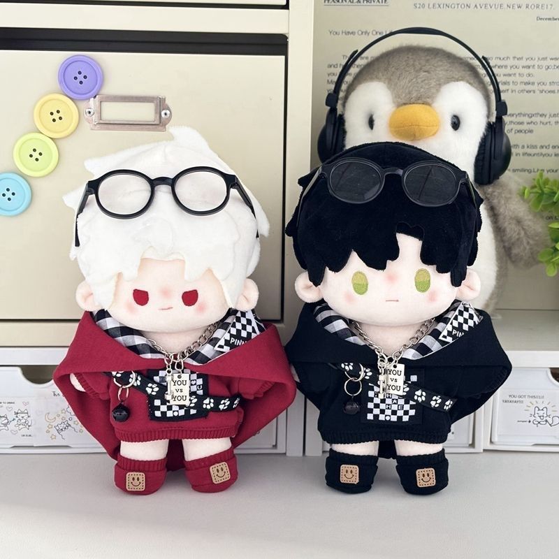 捶捶体15cm娃衣格子卫衣20cm站姿棉花娃娃正常体潮流公仔换装娃衣,模玩/动漫/周边/娃圈三坑/桌游,棉花娃娃/毛绒玩具娃衣,淘宝优惠券,粉丝福利购,淘宝优惠卷