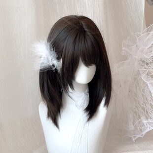 【有村架纯】短发假发女高层次斜刘海锁骨发日系Lolita整顶全头套