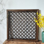 宋代美学花窗覆古镂空实木雕花覆古隔断花格栅玄关茶室装 饰新中式