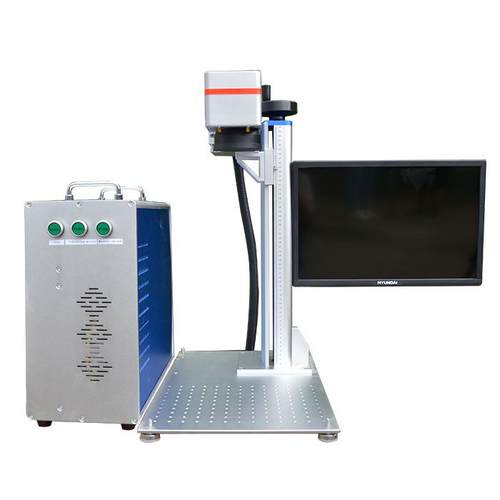 小型激光打标机鸿济7折优惠刻字机全自动光纤激光打标机镭雕机