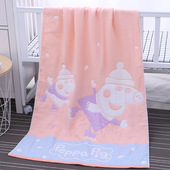 初生婴儿纱布浴巾宝宝洗澡新生儿童卡通大毛巾超柔吸水盖巾夏