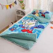 A类秋冬季 加厚儿童睡袋婴幼儿园宝宝防踢被子冬天午休豆豆被机洗