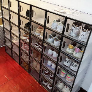 柜收纳神器塑料折叠家用门口鞋 子鞋 架省空间 盒收纳盒透明非鞋 鞋