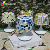 DIY马赛克台灯手工材料包拍拍灯土耳其灯创意益智制作夜灯耶诞节