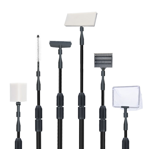 鱼缸刷子长柄清理工具鱼缸擦清洗神器清洁刷刮藻刀五合一无死角