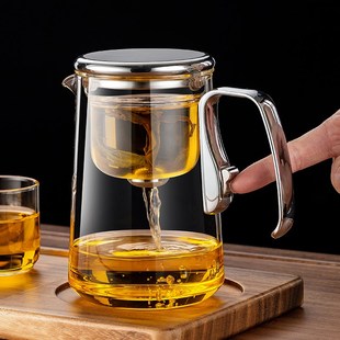 磁吸飘逸杯家用办公茶水分离杯茶具泡茶壶耐热玻璃过滤冲茶器