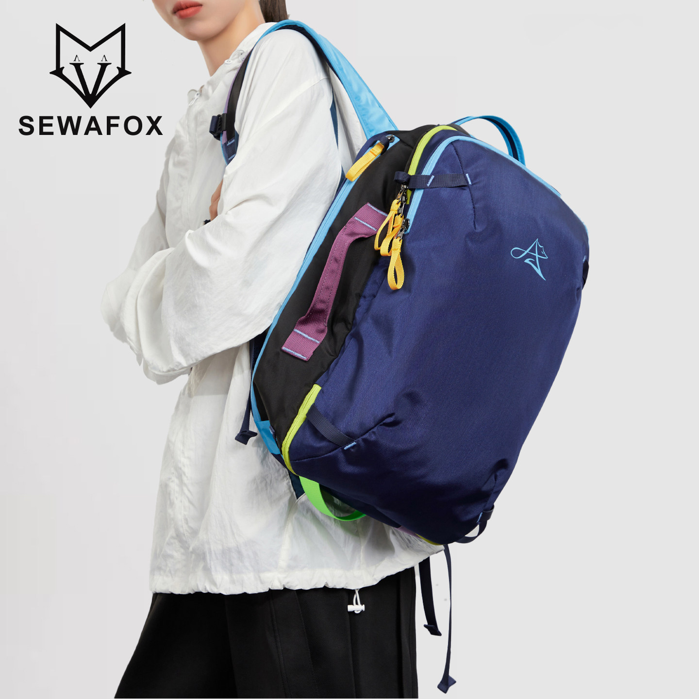 SEWAFOX/塞瓦狐户外旅行双肩包男轻便大容量多功能行李背包书包女