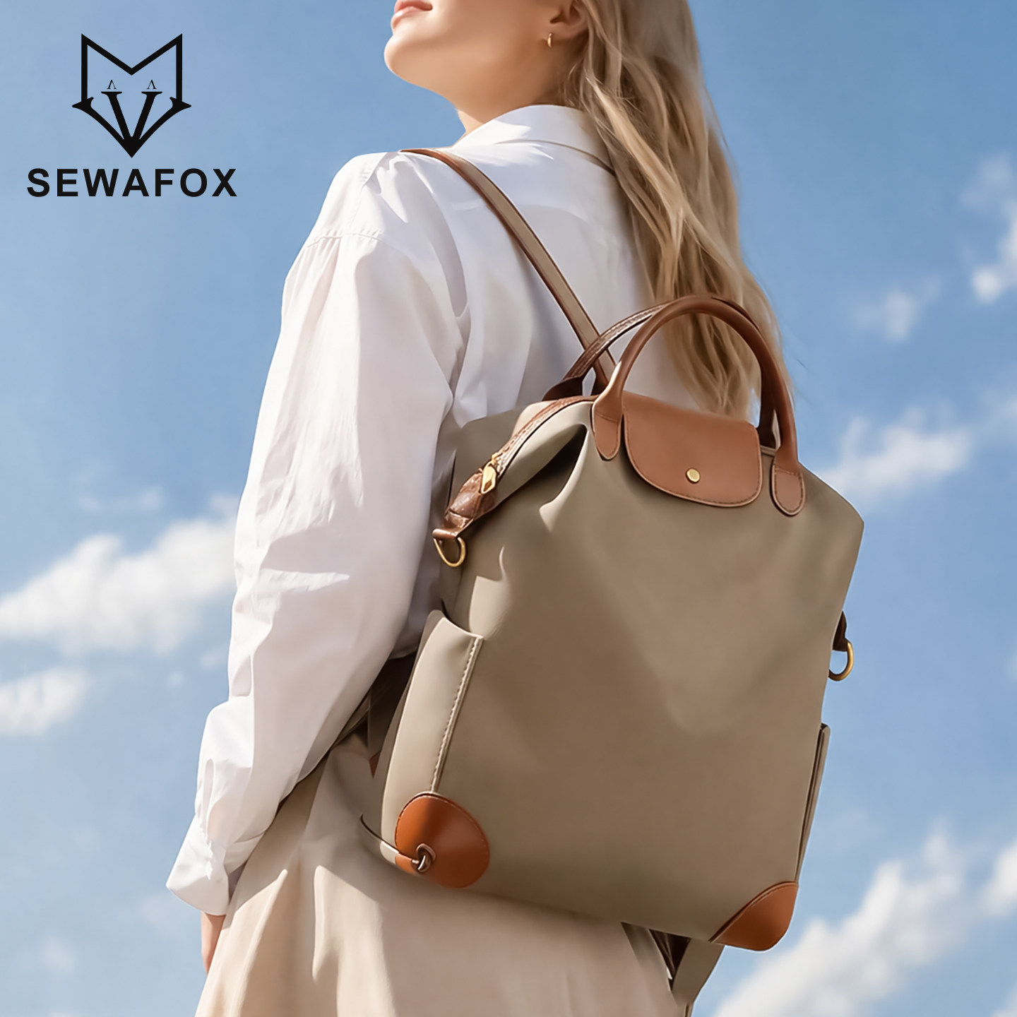 SEWAFOX/塞瓦狐休闲大容量背包女