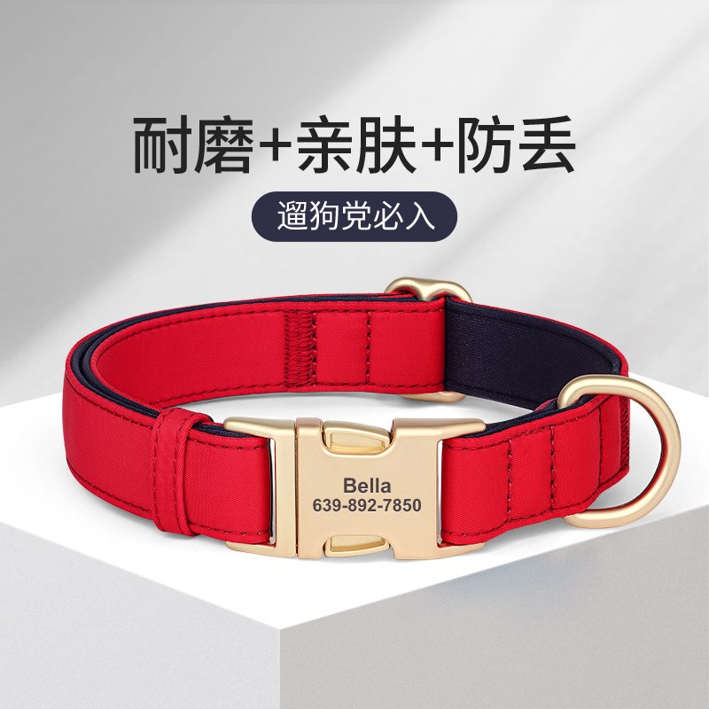 狗狗项圈狗脖圈小型犬泰迪宠物防丢颈圈中型犬法斗宠物牵引绳项圈