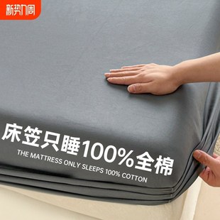 床单床垫套罩四季 纯色全棉床笠罩单件加厚床罩2025年新款 通用