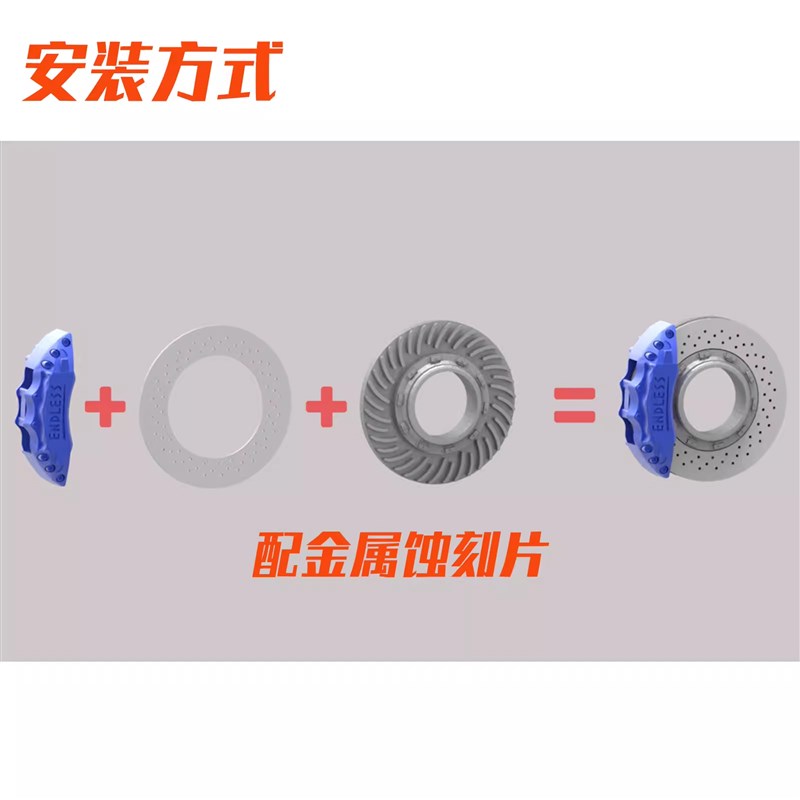 1 /18 18寸卡钳 刹车模型 金属蚀刻片 车模轮毂改装 一套两只装