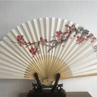 荣昌折扇/复古/8寸真丝小扇/包边/全手工/手绘/特色礼品