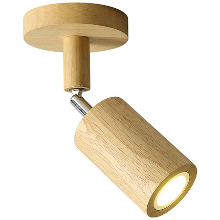 客厅原木无主灯射灯现代简约过道走廊玄关灯北欧极简led明装筒灯