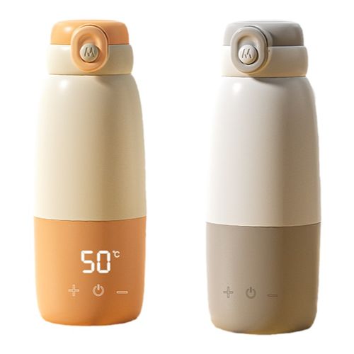 便携式烧水壶旅行外出烧水杯免插电恒温加热保温杯充电式电热水杯