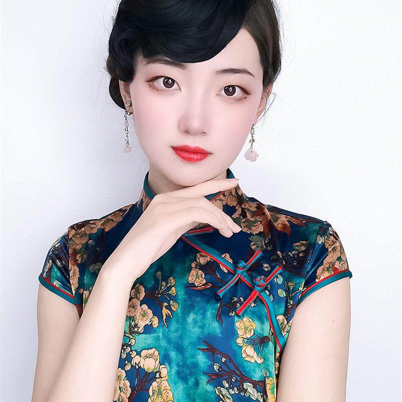 刘海假发女覆古旗袍造型假发彷真发民国大波浪上海滩古风发片刘海