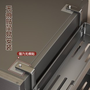架子多层壁挂分层收纳架 冰箱置物架侧收纳筐免打孔厨房挂钩悬挂式