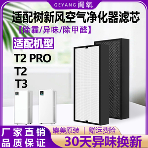 适配树新风空气净化器滤芯T2/PRO全效除甲醛雾霾抗病毒过滤网T3