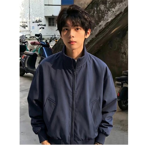 秋季美式Bomber立领飞行夹克男