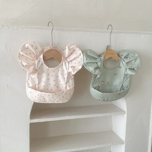 宝宝围兜防水防油防污婴儿饭食兜柔软不易褶皱围兜神器接菜能手