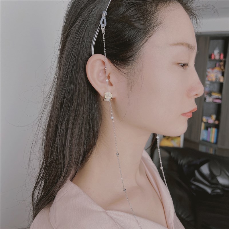 波光粼粼眼镜链女复古潮款挂脖防滑天然珍珠太阳眼镜链条口罩挂绳