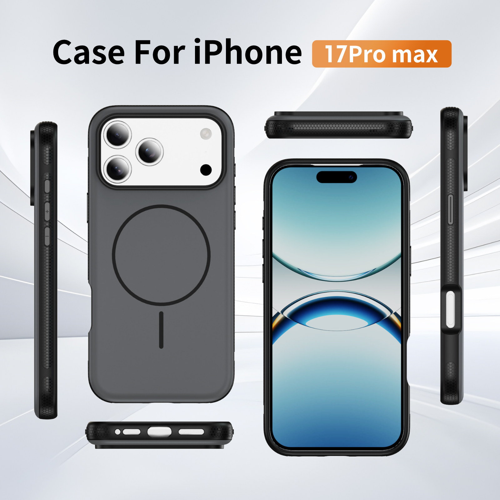 【殊色】适用苹果17手机壳灰白炫雅肤感iphone17promax新款细圈磁吸16pro防摔磨砂保护套简约小众网红17爆款