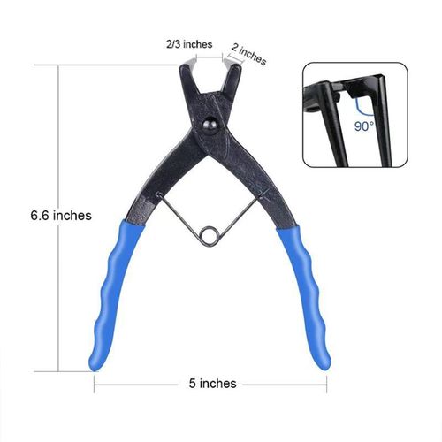 加长9度直角卡簧钳内卡钳深孔内卡挡圈钳弯曲卡簧钳