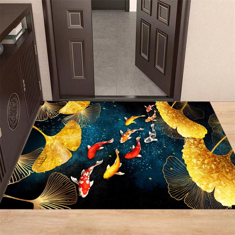 横九鱼图家用丝圈地垫门厅进门垫入户门垫皮革垫定制裁剪,居家布艺,家用脚垫,淘宝优惠券,粉丝福利购,淘宝优惠卷