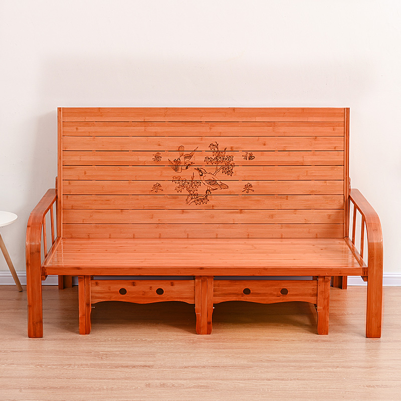 折叠床两用沙发人家用午休单人办公室经济型睡椅多功能竹床