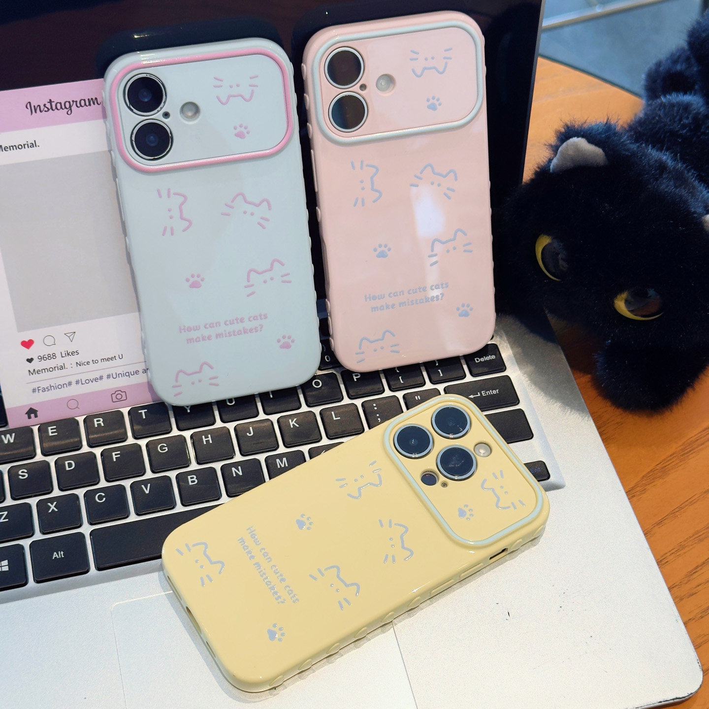 可爱线条爪印小猫新款适用苹果17pro手机壳iPhone16max小米15华为mate80pura90K90note14荣耀500vivox200s60