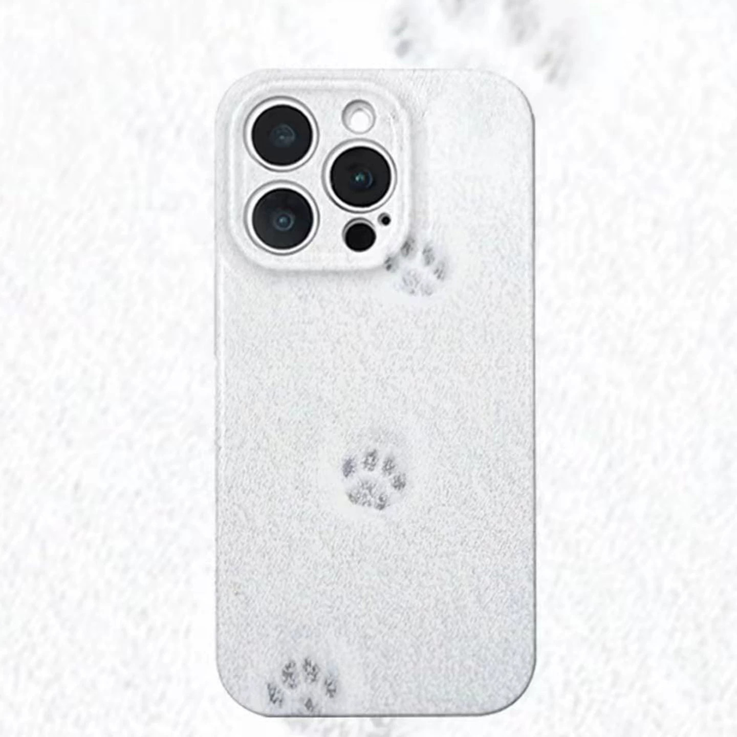 雪地爪印新款适用苹果18promax手机壳iPhone17pro小米17华为mate80pura90K90nova15reno14荣耀400x200findx8