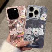 情侣爱心西高地新款 适用苹果17Pro手机壳iPhone16max小米15华为mate80pura70k90Reno14荣耀400x100nova13s20
