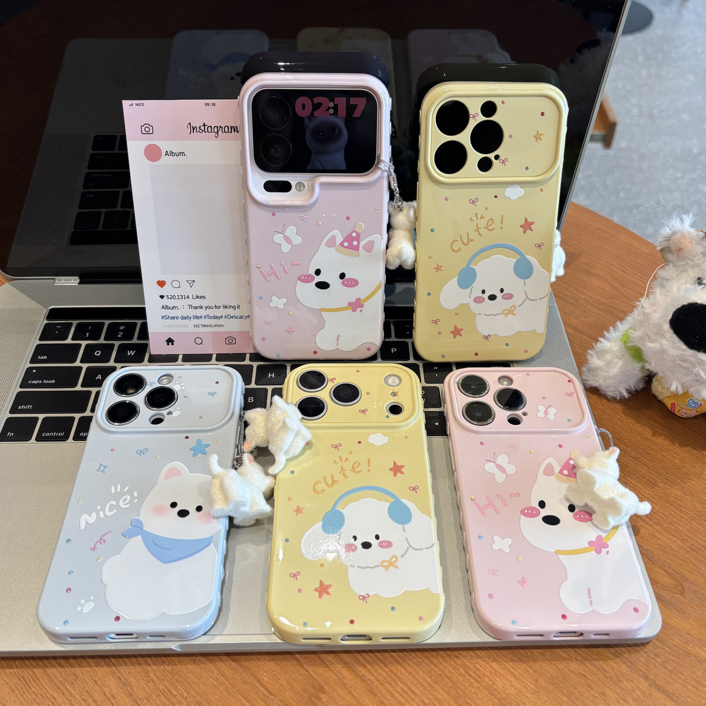 可爱小狗挂件新款适用苹果18pro手机壳iPhone17max小米18华为mate80pura80K90note17nova16荣耀600x200magic8