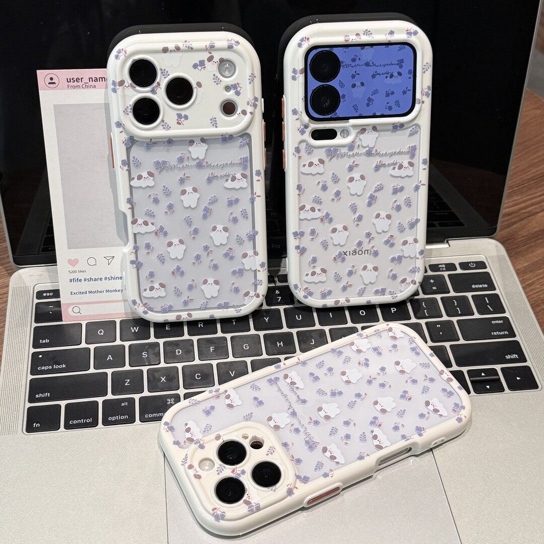 ins满屏碎花小狗新款适用苹果17Pro手机壳iPhone16max14小米17华为mate80pura70k90opporeno15荣耀400x300s30