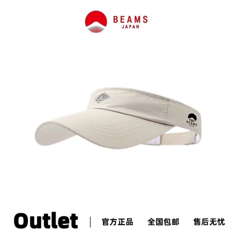 BEAMS夏季户外跑步遮阳空顶帽子