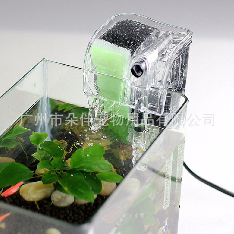 小型鱼缸过滤器三合一瀑布式过滤器外置静音养鱼壁挂式瀑布过滤器