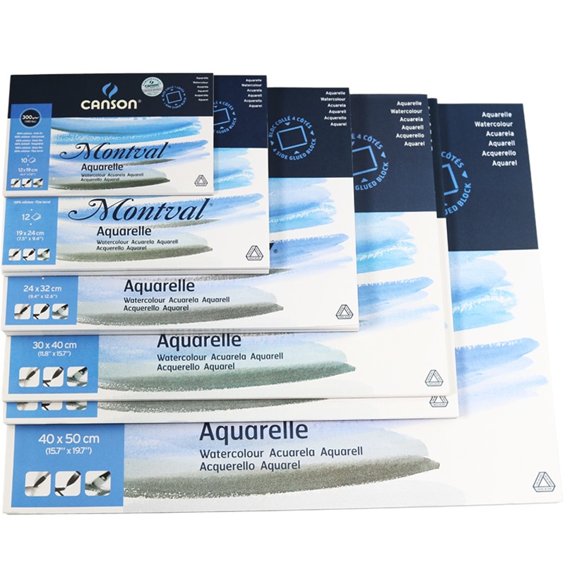 CNON康颂 Montvl梦法儿水彩本 水粉本 300g四面封胶 页 20页 中粗