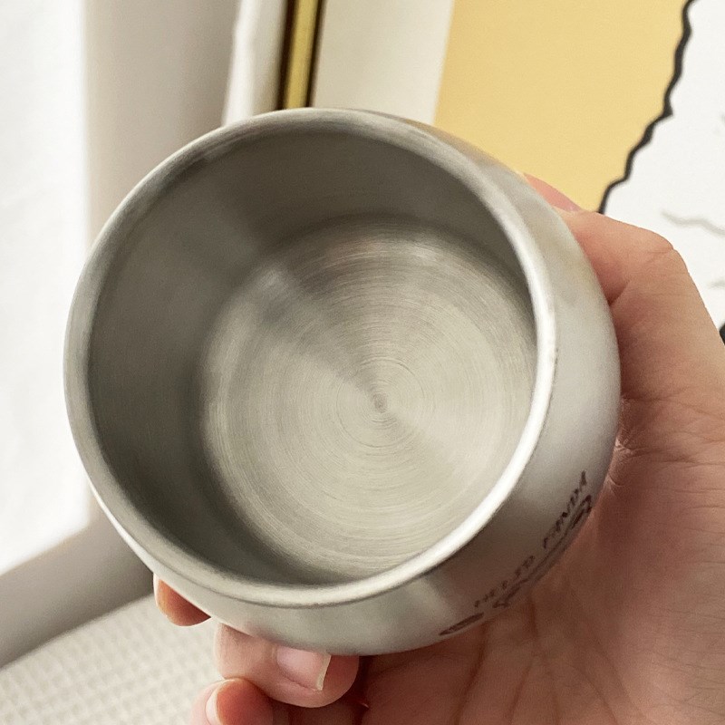 卡通不锈钢创意儿童水杯便携家用宝宝双层防烫牛奶杯加厚防摔杯子