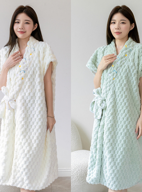 可穿式浴巾三件套女洗澡裹巾大人比纯棉全棉吸水浴裙2024新款睡袍