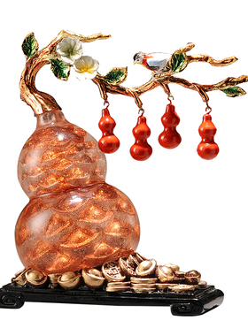 新中式葫芦摆件五福临门客厅酒柜电视柜装饰品办公室乔迁新居礼品