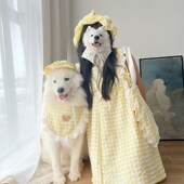 耶耶要春游口水巾小中大型犬萨摩比熊金毛围脖围巾狗狗领结饰品